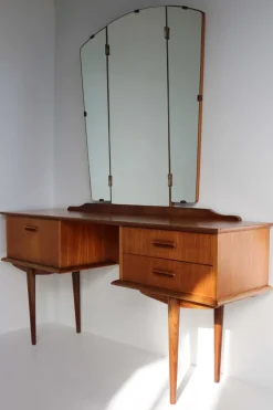 Hot Pamono Teak Dressing Table with Mirror, 1960s