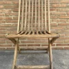 Pamono Teak Folding Deck Chair with Slat Back from Scan Com, 1960s> Garden Seating