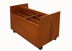 Pamono Teak Magazine Rack by Rolf Hesland for Bruksbo, 1960s><noscript><img width=