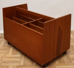 Pamono Teak Magazine Rack by Rolf Hesland for Bruksbo, 1960s><noscript><img width=