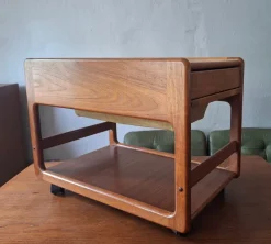 Pamono Teak Multifunction Serving Bar Cart, Denmark 1960s> Serving Bar Carts & Trolleys