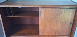 Outlet Pamono Teak Secretary with Drawers and Hidden Mirror from AG Aarhus, Denmark, 1960s
