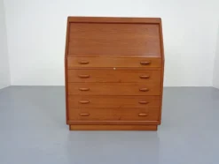 Pamono Teak Tambour Secretary from Dyrlund, 1960s> Secretaires