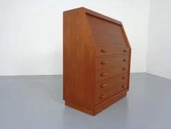 Pamono Teak Tambour Secretary from Dyrlund, 1960s><noscript><img width=