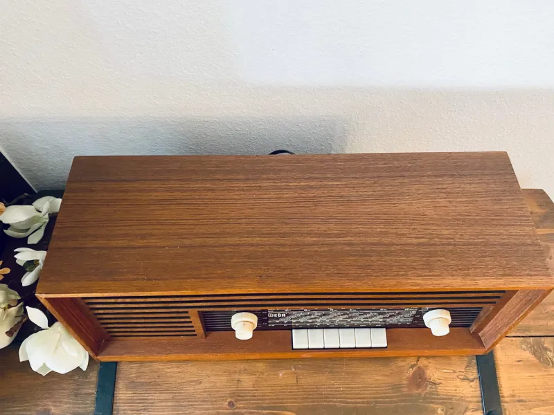 Pamono Teak Type 119 Tube Radio from Wega, 1960s> Electronics