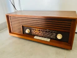 Pamono Teak Type 119 Tube Radio from Wega, 1960s><noscript><img width=