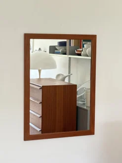 Pamono Teak Wall Mirror by Kai Kristiansen for Aksel Kjersgaard, 1950s> Mirrors