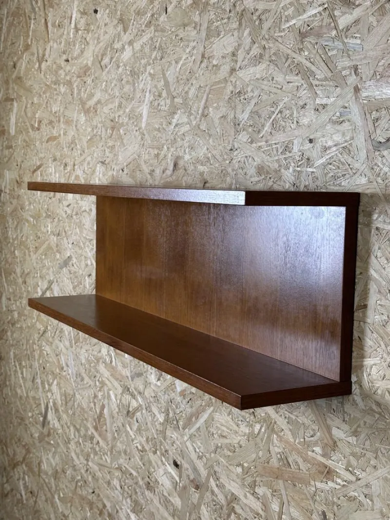 Clearance Pamono Teak Wall Shelf, Denmark, 1960s