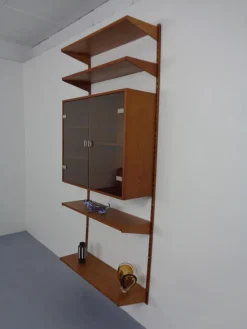 Hot Pamono Teak Wall Unit by Kai Kristiansen for Feldballes Furniture Factory, Denmark, 1960s, Set of 7