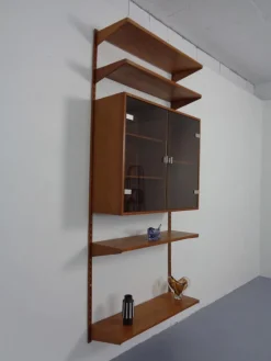 Hot Pamono Teak Wall Unit by Kai Kristiansen for Feldballes Furniture Factory, Denmark, 1960s, Set of 7