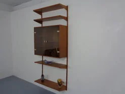 Hot Pamono Teak Wall Unit by Kai Kristiansen for Feldballes Furniture Factory, Denmark, 1960s, Set of 7