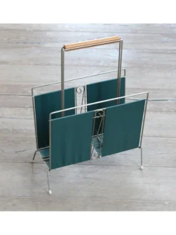 New Pamono Teal Magazine Rack, 1950s