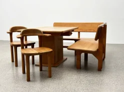 Pamono Team 7 Set with Corner Bench and Table and Chairs, Set of 4> Benches