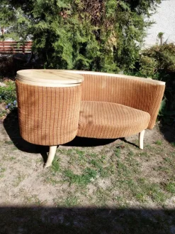 Pamono Telephone Hall Built in Table Bench Gossip Bench, 1960s> Benches