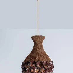 Pamono Terracotta Red Pendant in Ceramic with Holes, Denmark, 1960s><noscript><img width=