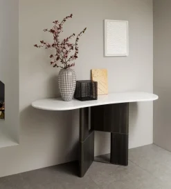Pamono Tetris Laguna Oak and Marble Console by Morica Design><noscript><img width=