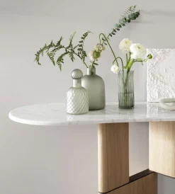 Pamono Tetris Oak and Marble Console by Morica Design><noscript><img width=