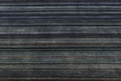 Pamono Textural Rug in Grisaille Blue and Black Stripes and Stripe from R&K Principal Jahanshah Nazmiyal><noscript><img width=