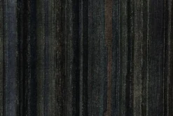 Pamono Textural Rug in Grisaille Blue and Black Stripes and Stripe from R&K Principal Jahanshah Nazmiyal><noscript><img width=