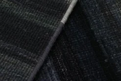 Pamono Textural Rug in Grisaille Blue and Black Stripes and Stripe from R&K Principal Jahanshah Nazmiyal><noscript><img width=