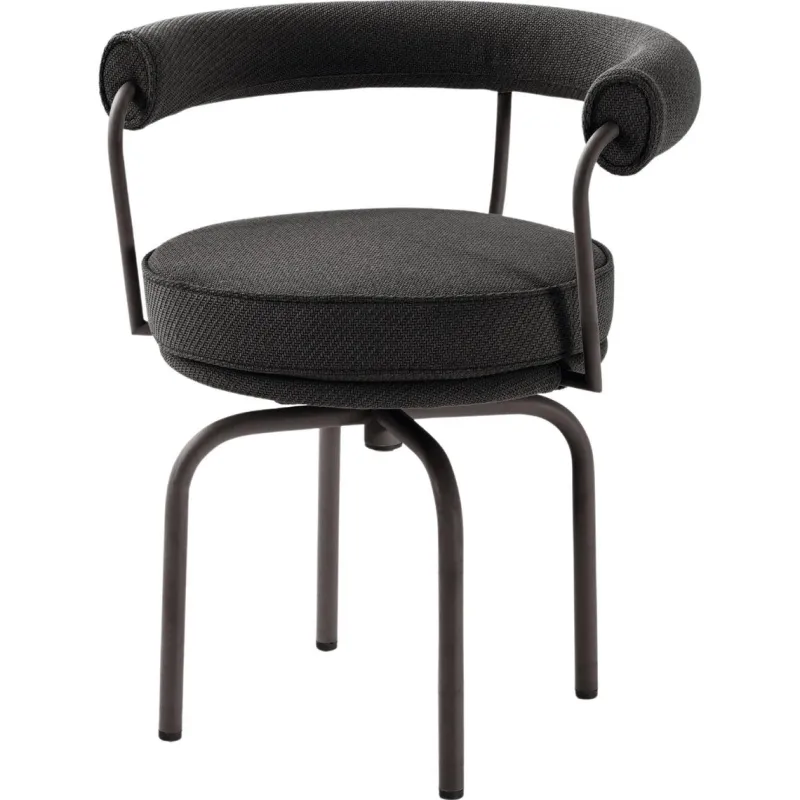 New Pamono Textured Black Lc7 Outdoor Chair by Charlotte Perriand for Cassina