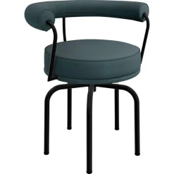 New Pamono Textured Black Lc7 Outdoor Chair by Charlotte Perriand for Cassina