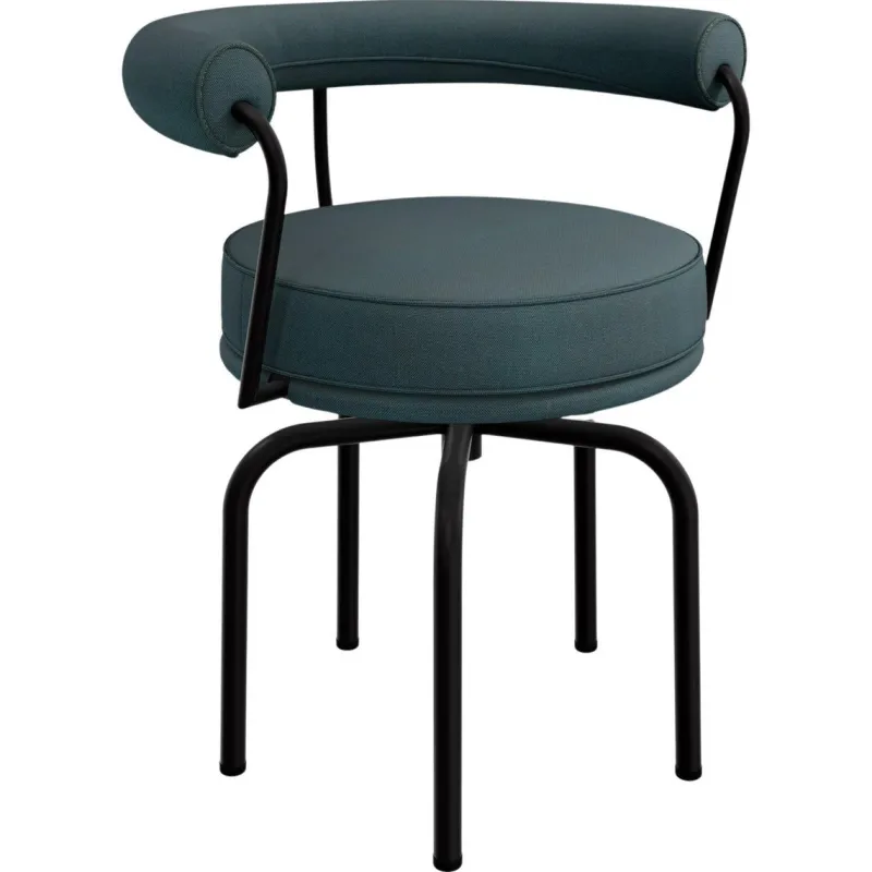 New Pamono Textured Black Lc7 Outdoor Chair by Charlotte Perriand for Cassina
