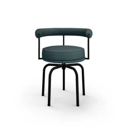 New Pamono Textured Black Lc7 Outdoor Chair by Charlotte Perriand for Cassina