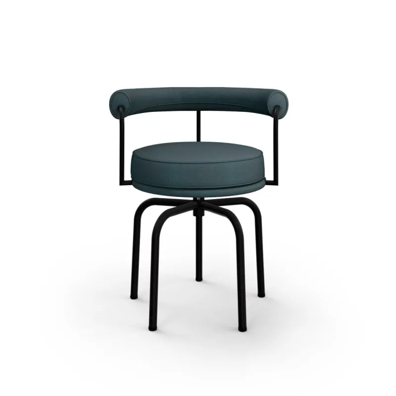 New Pamono Textured Black Lc7 Outdoor Chair by Charlotte Perriand for Cassina