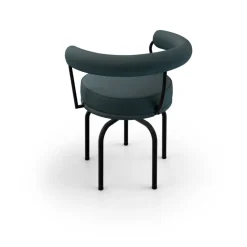 New Pamono Textured Black Lc7 Outdoor Chair by Charlotte Perriand for Cassina