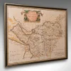 Pamono 18th Century Antique English Framed Cartography County Map of Cheshire from Robert Morden