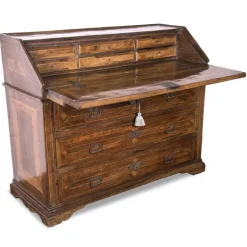 New Pamono 18th Century Antique Walnut Drop Front Desk, Marchigiana