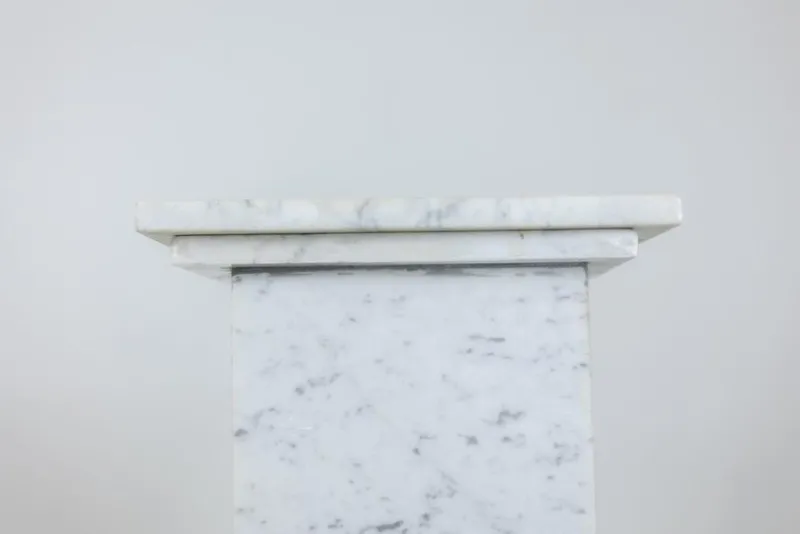 Pamono 20th Century Art Deco Columns in White Marble, Set of 2> Pedestals And Columns