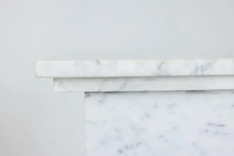 Pamono 20th Century Art Deco Columns in White Marble, Set of 2> Pedestals And Columns
