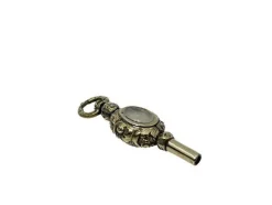 Outlet Pamono 19th Century Brass and Gold Watch-Key with 2 Different Color Stones