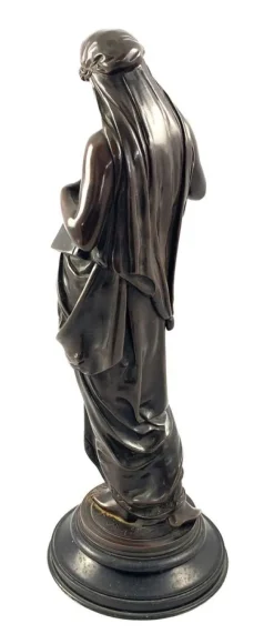 Sale Pamono 19th Century Bronze of a Women Draped in Robes on a Round Zodiac Base