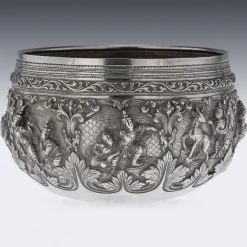 Outlet Pamono 19th Century Burmese Silver Thabeik Bowl, 1880s