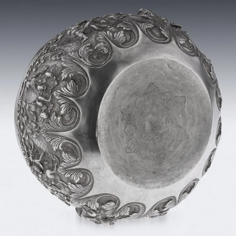 Outlet Pamono 19th Century Burmese Silver Thabeik Bowl, 1880s