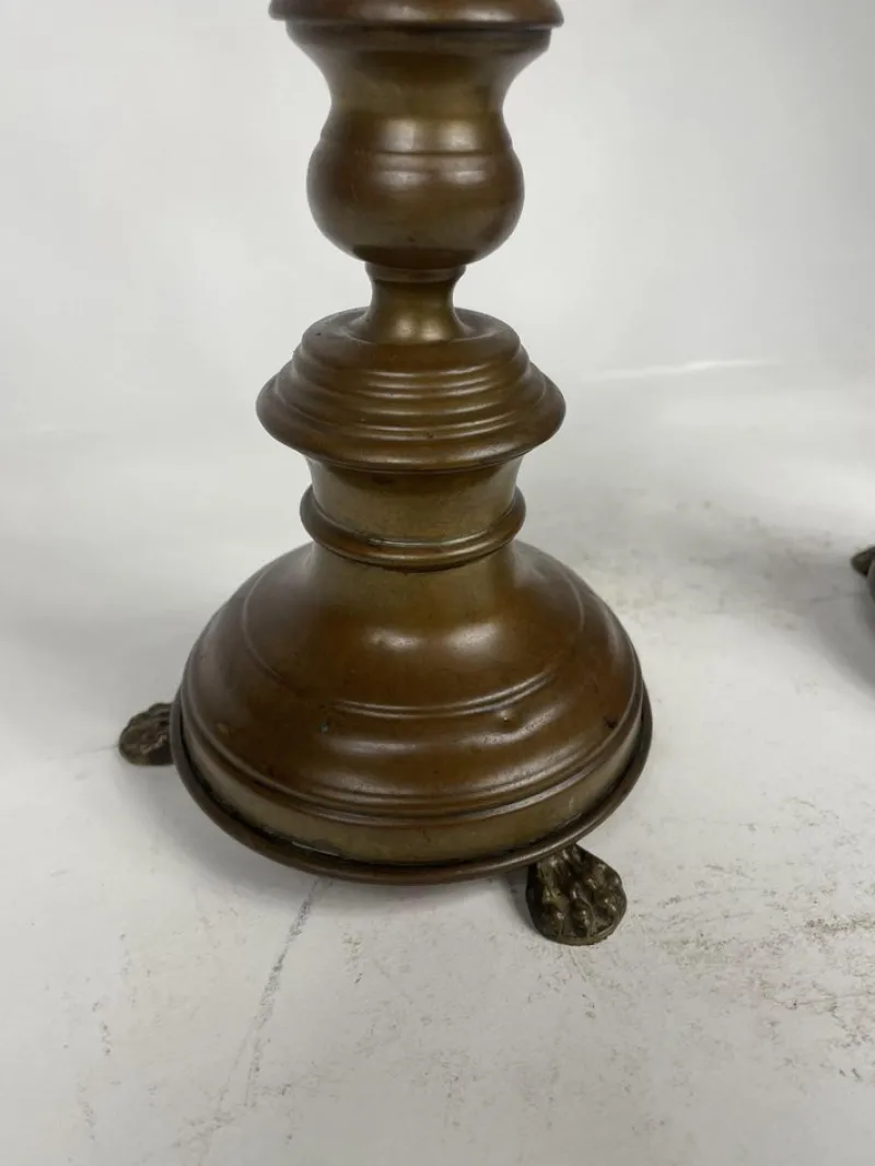 Pamono 19th Century Candelabras in Brass, Set of 2> Candleholders