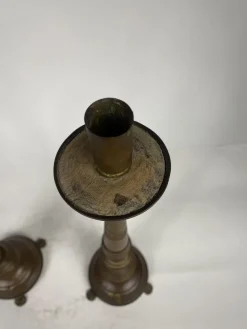 Pamono 19th Century Candelabras in Brass, Set of 2><noscript><img width=