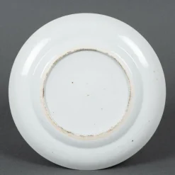New Pamono 19th Century Canton Porcelain Plate with Floral and Butterfly Decor