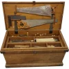 Outlet Pamono 19th Century Carpenters Pine Tool Chest and Tools, 1900s