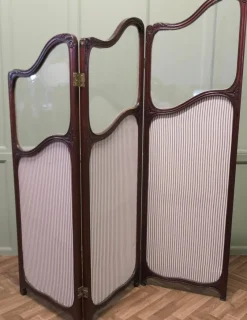 Discount Pamono 19th Century Carved Upholstered Dressing Screen