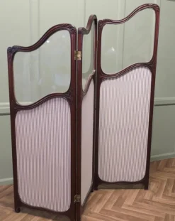Discount Pamono 19th Century Carved Upholstered Dressing Screen