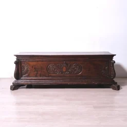 Hot Pamono 17th Century Carved Walnut Chest, Italy, 1890s