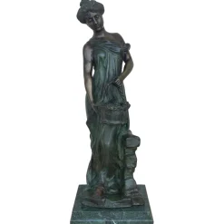 Pamono 20th Century Cast Bronze Nymph Statue by Ferdinando De Luca, Italy