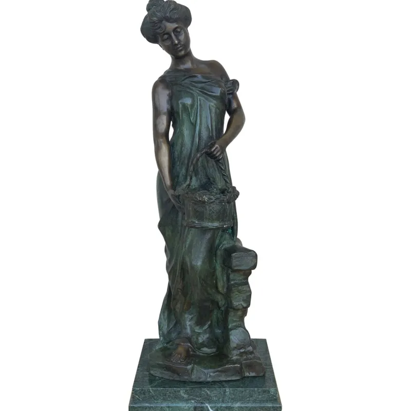 Pamono 20th Century Cast Bronze Nymph Statue by Ferdinando De Luca, Italy