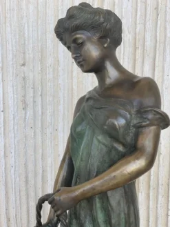 Pamono 20th Century Cast Bronze Nymph Statue by Ferdinando De Luca, Italy
