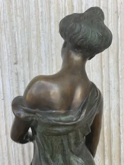 Pamono 20th Century Cast Bronze Nymph Statue by Ferdinando De Luca, Italy