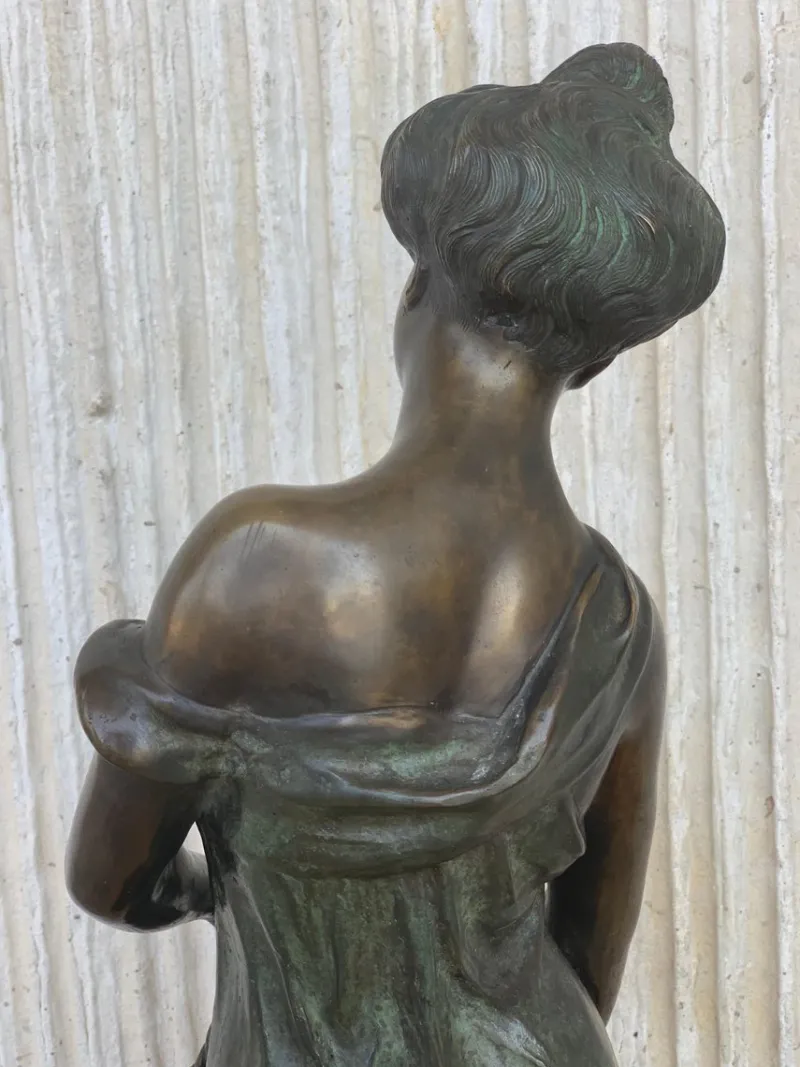 Pamono 20th Century Cast Bronze Nymph Statue by Ferdinando De Luca, Italy